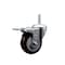 Service Caster 35 Inch Maroon Polyurethane Wheel Swivel 58 Inch Threaded Stem Caster Total Lock Brake SCC SCC-TSTTL20S3514-PPUB-MRN-58212 - alternate 1